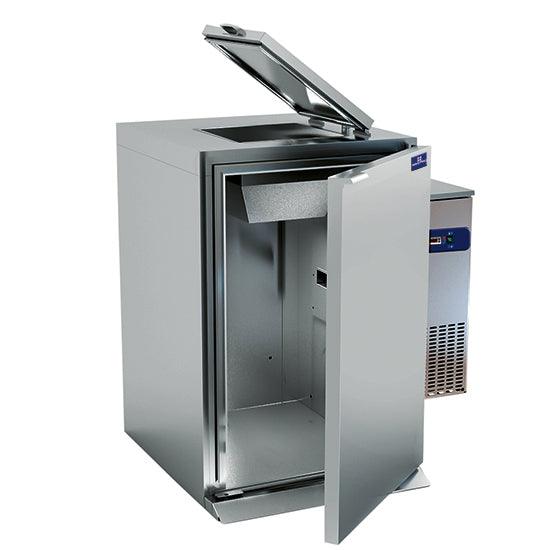 Refroidisseur de déchets, 1x 120/ 240 litres, avec groupe à droite et kit d'hiver