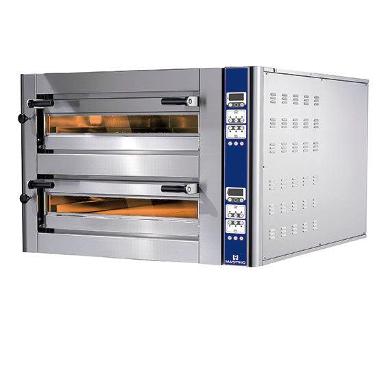 four à pizza électrique pour 4+4 pizzas ø 350 mm, contrôle électronique