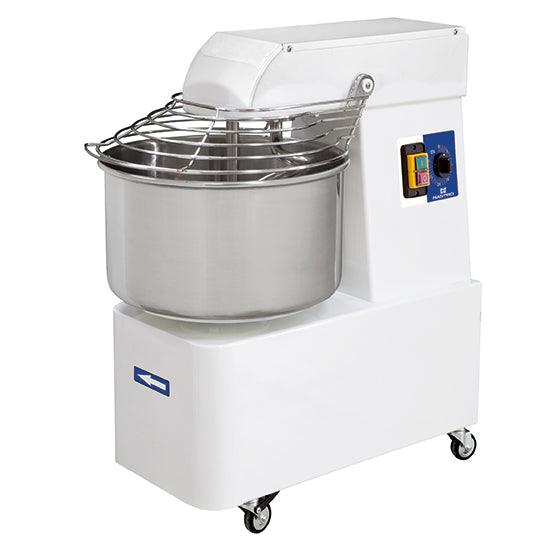 pétrin à spirale sur roues, 35 kg/41 litres, 2 vitesses, avec minuteur