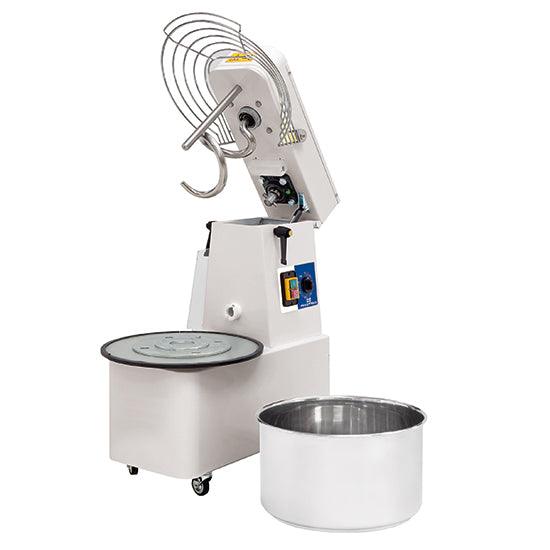 pétrin à spirale sur roues, 35 kg/41 litres, 1 vitesse, avec minuteur et cuve détachable