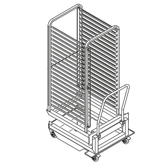 chariot porte-plaques pour fours 20x GN 2/1
