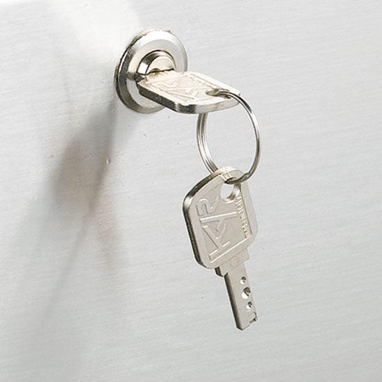 Serrure pour armoires de travail / évier à portes coulissantes (à préciser lors de la commande)