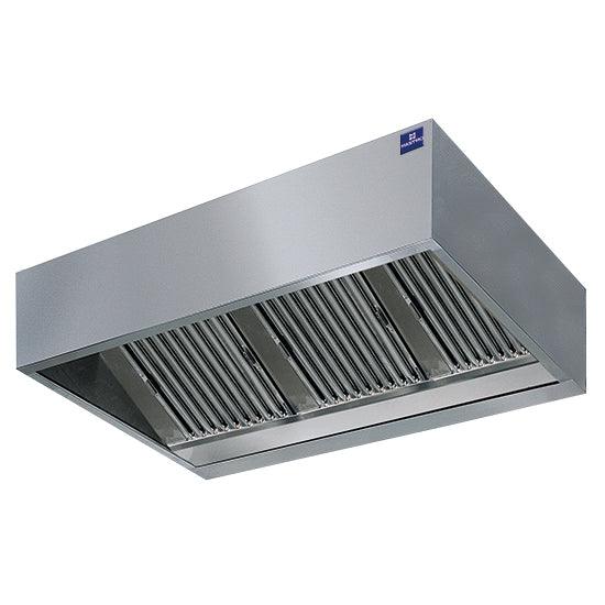 Hotte murale cubique avec éclairage intégré, 1800x1000 mm