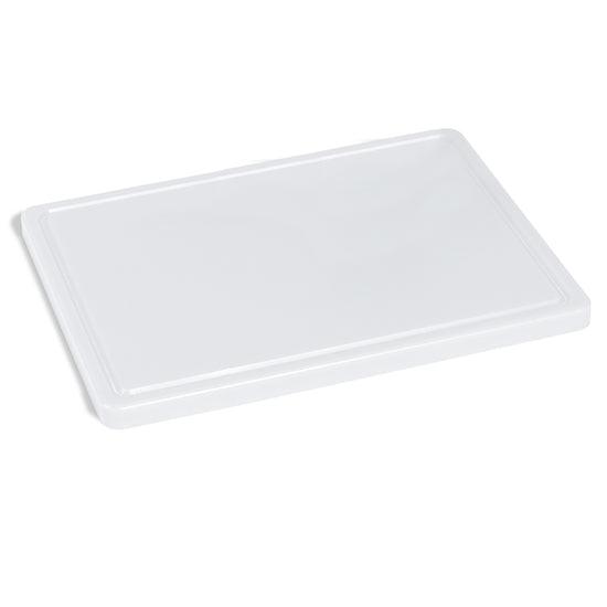 planche à découper en blanc pour fromage avec rainure, 400x300 mm