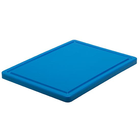 planche à découper en bleu pour poisson avec rainure, 500x300 mm