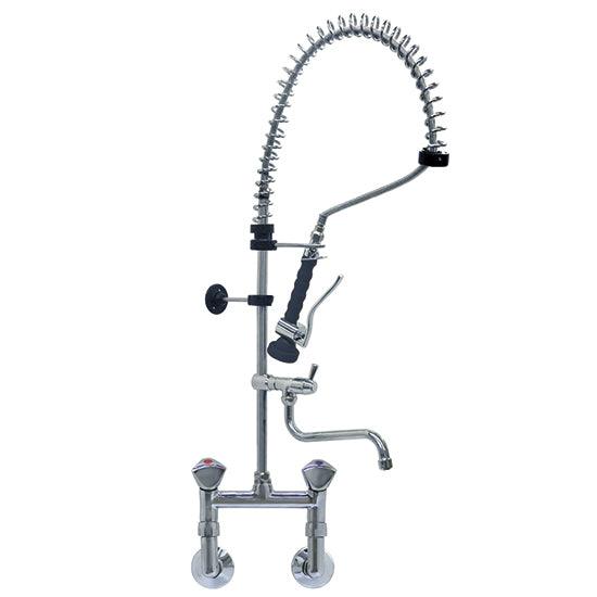 douche vaisselle sur mélangeur mural avec bec pivotant, raccord 1/2"