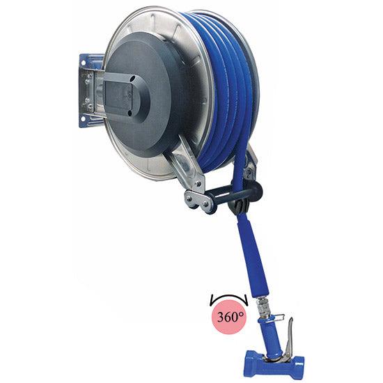enrouleur de tuyaux avec douchette, 10 m, raccord  1/2