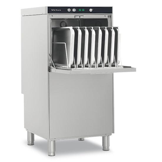 Lave-batterie électronique avec doseur de détergent et pompe de décharge, panier 50x60 cm, h=40,5 cm