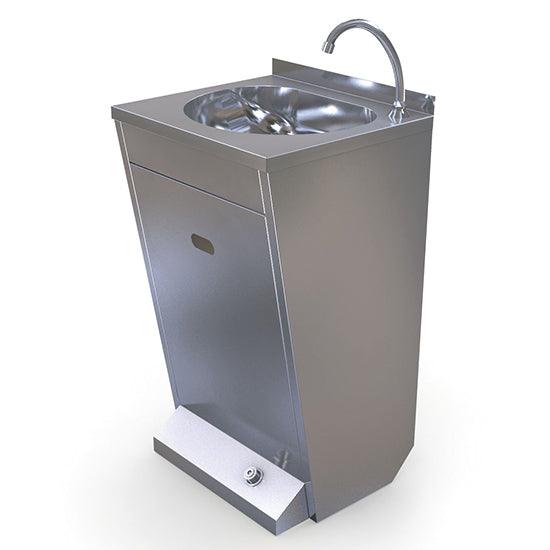 Lave-mains avec commande à pedal