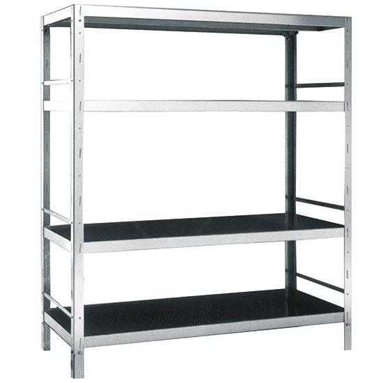 Rayonnage en acier inox avec 4 étagères, 1200x500x1800 mm