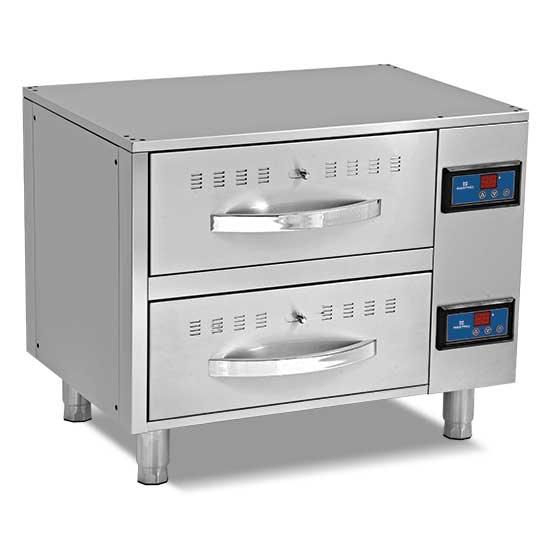 Tiroirs chauffants, 2 tiroirs GN 1/1