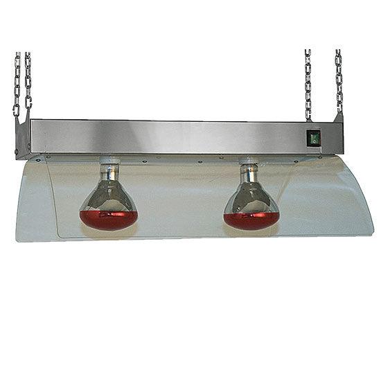 lampes infrarouges sur châssis suspendu en inox, 2x GN 1/1