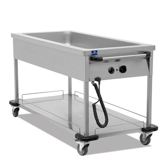 Chariot bain-marie avec 1 bac 3x GN 1/1 h=150 mm