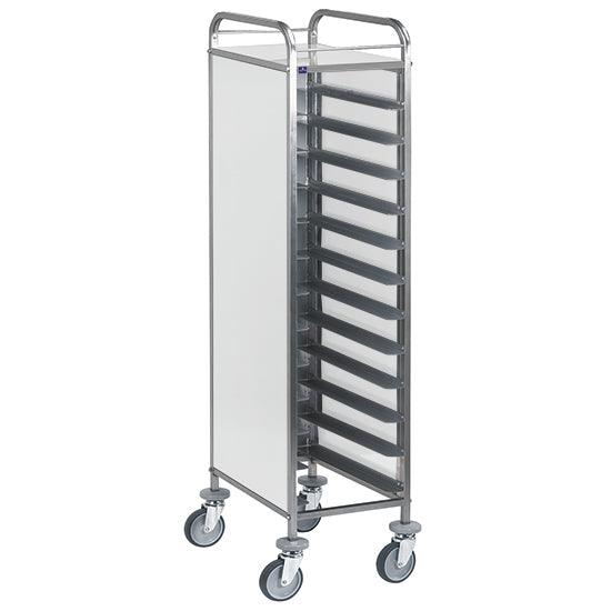 Chariot pour plaques GN fermé sur 3 cotés, 12x GN 1/1 h=110 mm