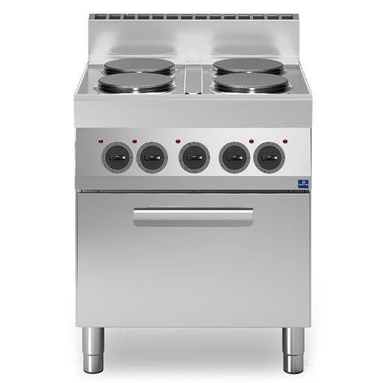 Cuisinière électrique, 4 plaques, 1 four électrique à convection