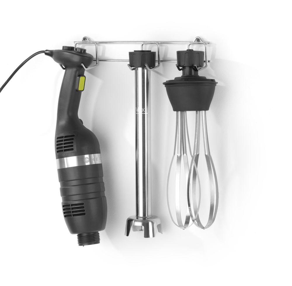 Mixeur plongeur vitesse réglable avec fouet et support mural, HENDI, Kitchen Line, Noir, 230V/350W, ø100x816mm