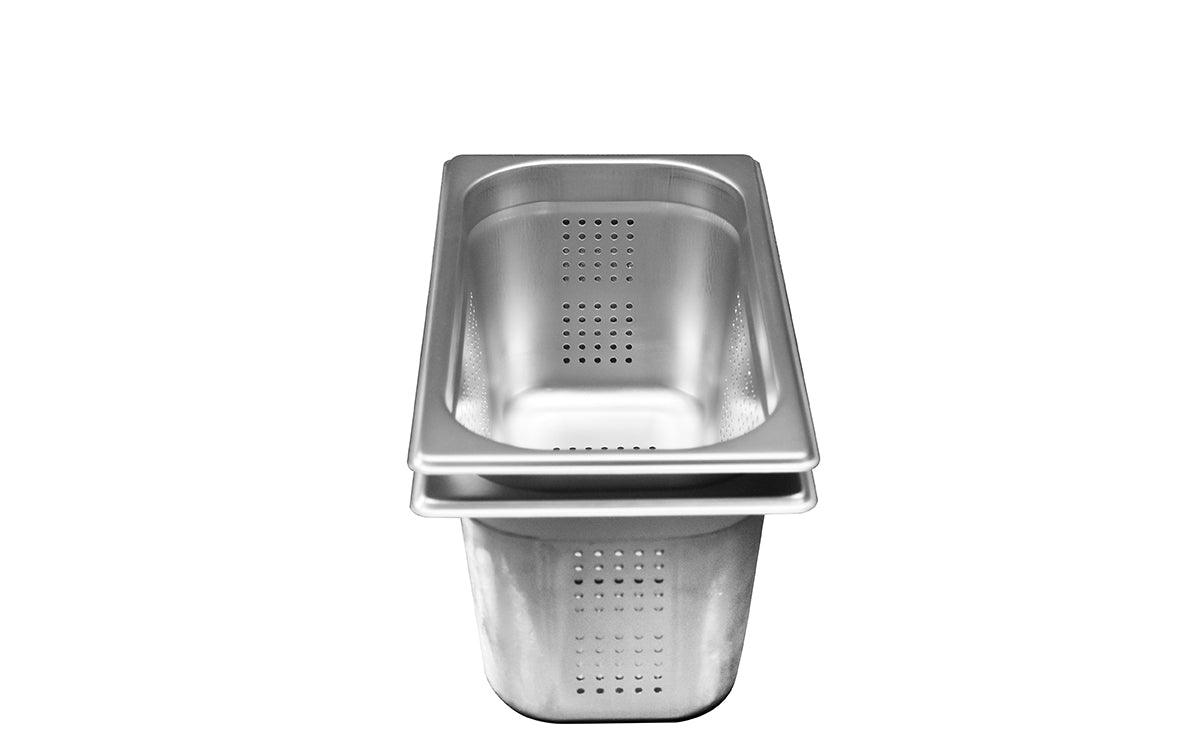 BACS GASTRONORMES PERFORES INOX GN1/3 PROF 150mm - ATOSA - FRANCE CHR