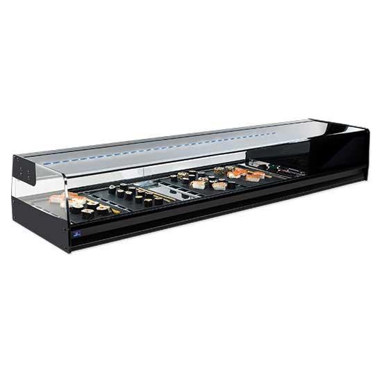 Presentoir réfrigérée pour sushi 4x GN 1/3 avec éclairage LED, +1°/+5°C