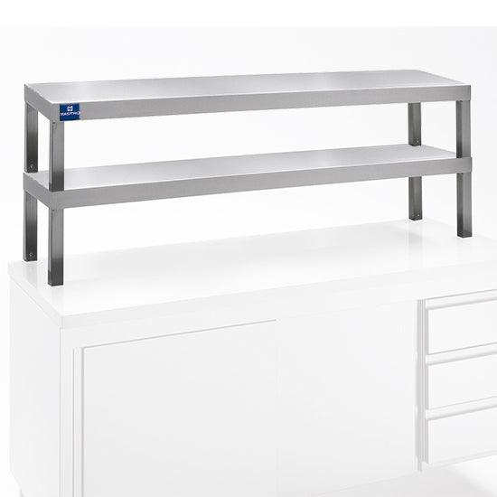 tablette de service, tablette 2 niveaux, côtes ouverts, 1000x350 mm