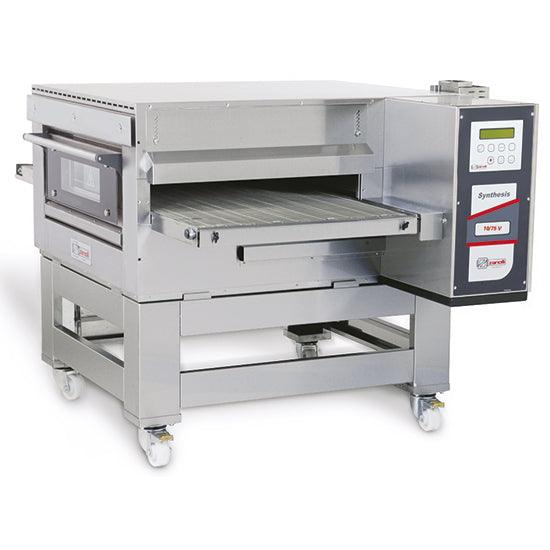 four à tunnel ventilé électrique avec supporto sur roues, digital, max 300 pizzas/h