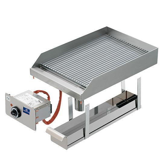 plaque grillades électrique intégrée, plaque rainurée