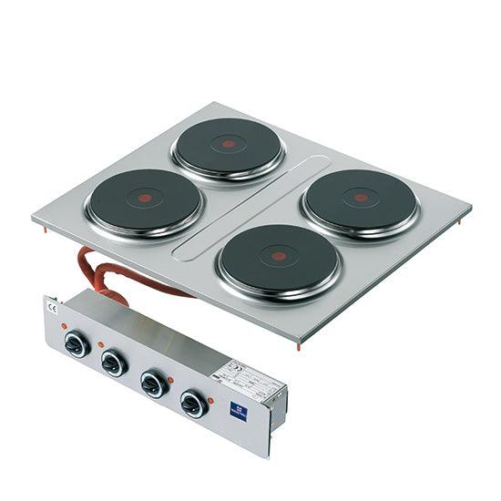 plan de cuisson électrique intégré, 4 plaques