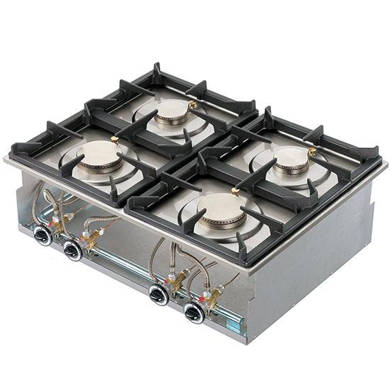 plan de cuisson à gaz intégré, 4 brûleurs