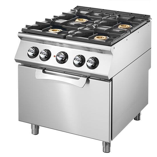 Cuisinière gaz sur four électrique statique GN 2/1, 4 brûleurs