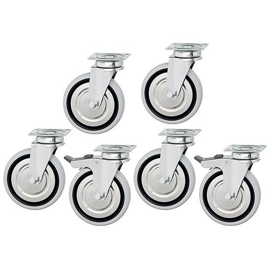 Kit roues avec et sans freins (2+4) pour soubassement réfrigéré