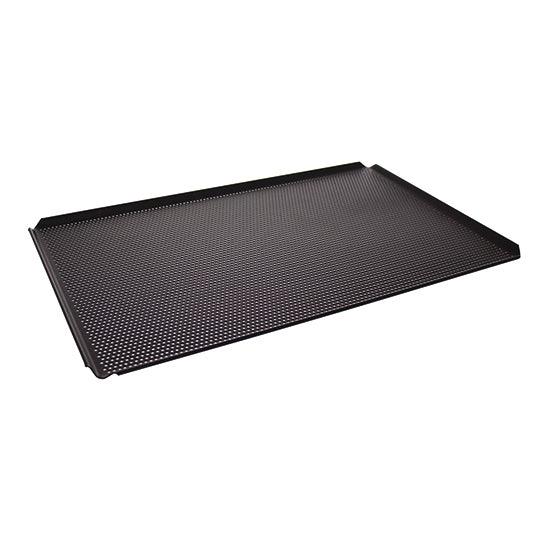 Plaque en aluminium, GN 1/1- 4 côtés 45°, revêtement thermoplastique, perforé
