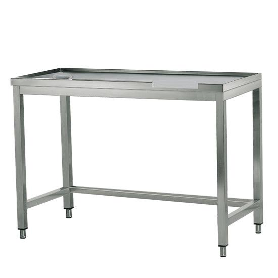 table de triage gauche avec trou, pour machines avec sortie à droite, l=2400 mm