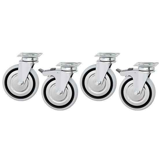 Kit roues pour cellule de refroidissement rapide, 2 avec freins