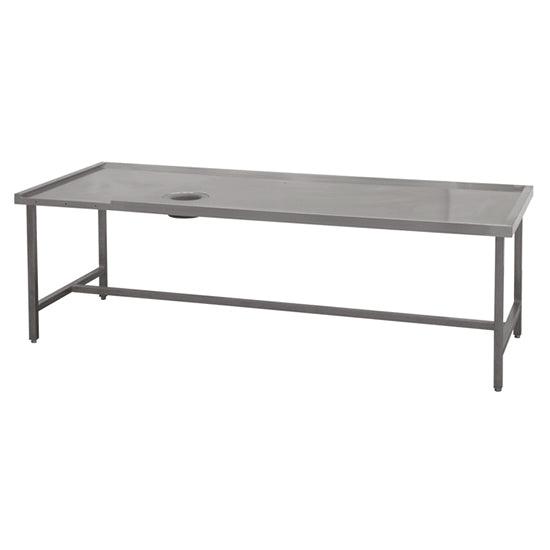 table de triage droit avec trou, pour machines avec sortie à gauche, l=1800 mm