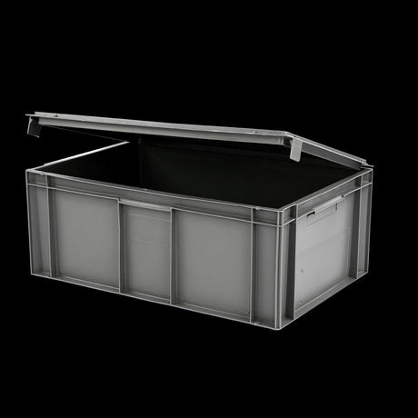 Bac plein 600 x 400 x 246 mm 45 L + couvercle solidaire - gris - FRANCE CHR