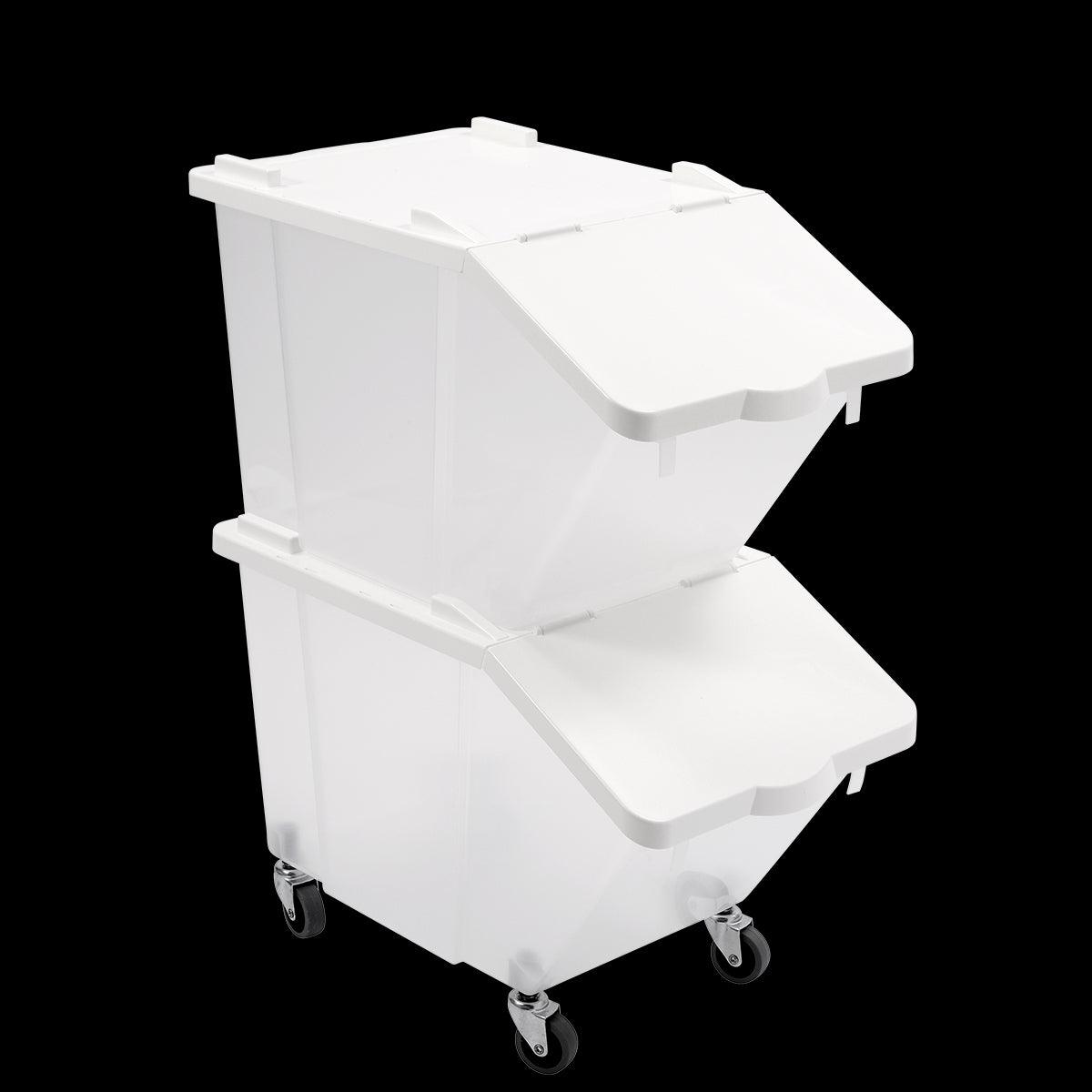 Bacs à ingrédients 30 L + couvercles + 4 roues - Lot de 2 - FRANCE CHR