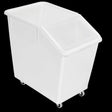 Bac à ingrédients 80 L + 4 roues + couvercle transparent - chape inox - FRANCE CHR