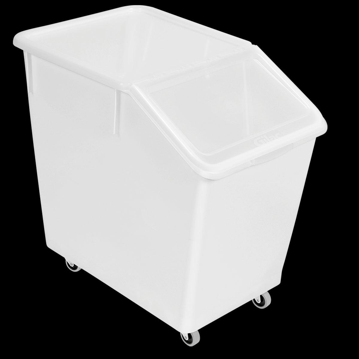 Bac à ingrédients 80 L + 4 roues + couvercle transparent - chape inox - FRANCE CHR