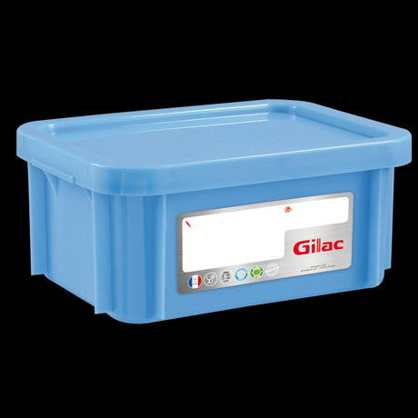 Bac HACCP 12 L rectangulaire + couvercle - bleu - FRANCE CHR