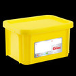 Bac HACCP 15 L rectangulaire + couvercle - jaune - FRANCE CHR