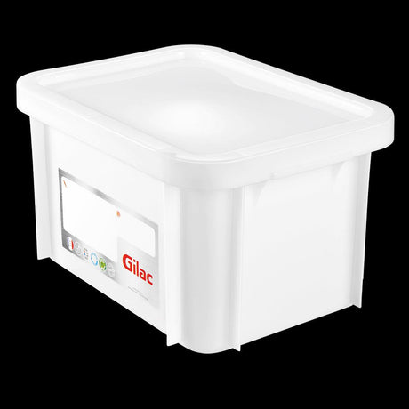 Bac HACCP 15 L rectangulaire + couvercle - blanc - FRANCE CHR