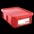 Bac HACCP 25 L rectangulaire + couvercle - rouge - FRANCE CHR