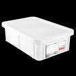 Bac HACCP 25 L rectangulaire + couvercle - blanc - FRANCE CHR