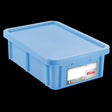 Bac HACCP 25 L rectangulaire + couvercle - bleu - FRANCE CHR