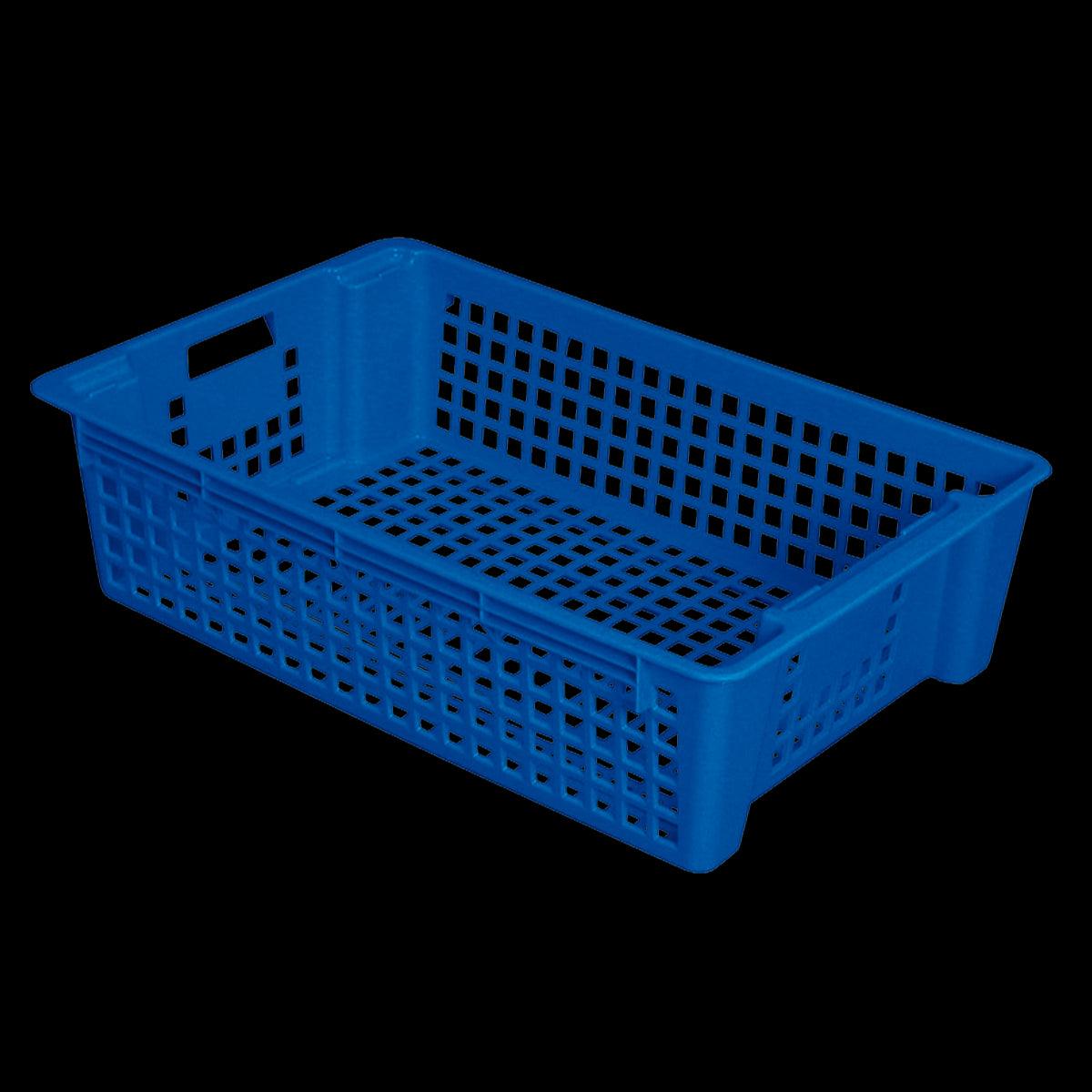 Caisse ajourée empilable emboîtable 600 x 380 x 155 mm 28 L - bleu - FRANCE CHR