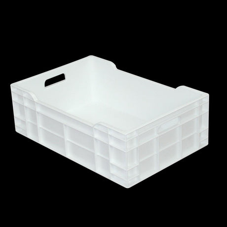 Caisse pleine 600 x 400 x 200 mm 40 L - blanc - FRANCE CHR