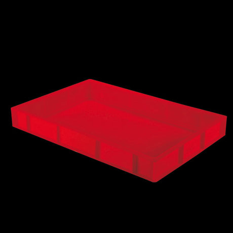 Caisse pleine 600 x 400 x 80 mm 14 L - rouge - FRANCE CHR