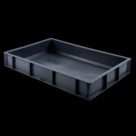 Caisse pleine 600 x 400 x 90 mm 15 L - gris - FRANCE CHR