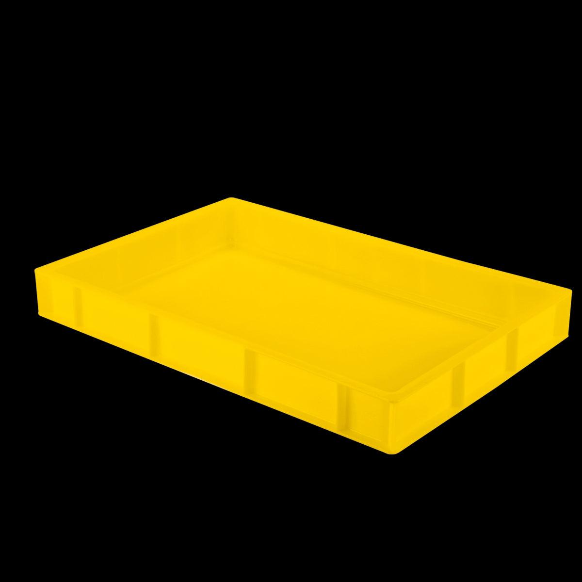 Caisse pleine 600 x 400 x 80 mm 14 L - jaune - FRANCE CHR