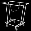 Chariot acier epoxy pour corbeilles à linge - FRANCE CHR