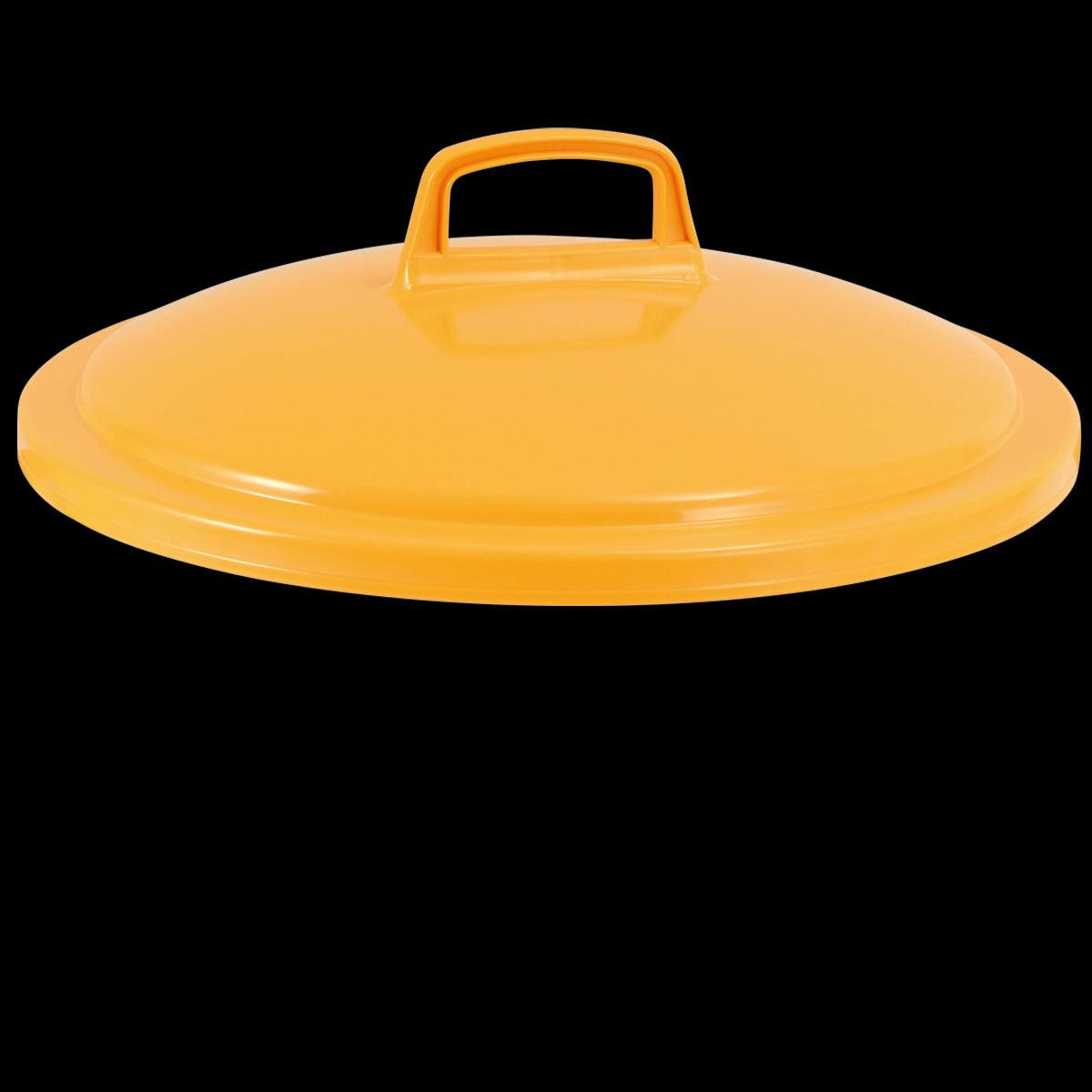 Couvercle avec poignée pour conteneur alimentaire rond HACCP 50 L - jaune - FRANCE CHR